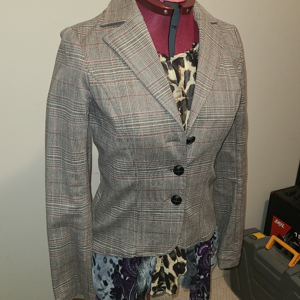 Armor Jean's plaid blazer